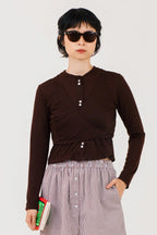 Dobby Layers Top Chocolate