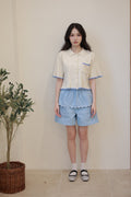 Elodie Peplum Shorts Sky Blue