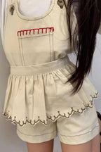 Elodie Petite Apron Ecru