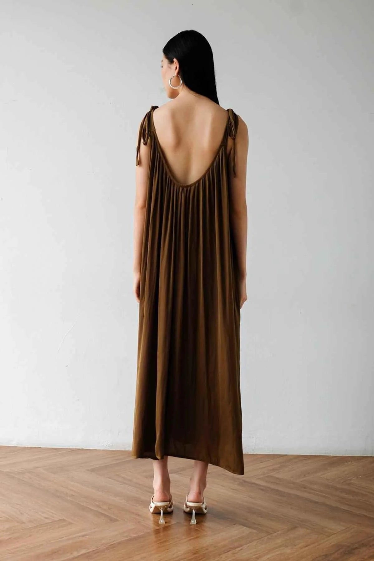 Gala Dress Olive Brown