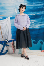 Harlow Sailor Cardigan Lilac