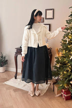 Harlow Sailor Cardigan Off White