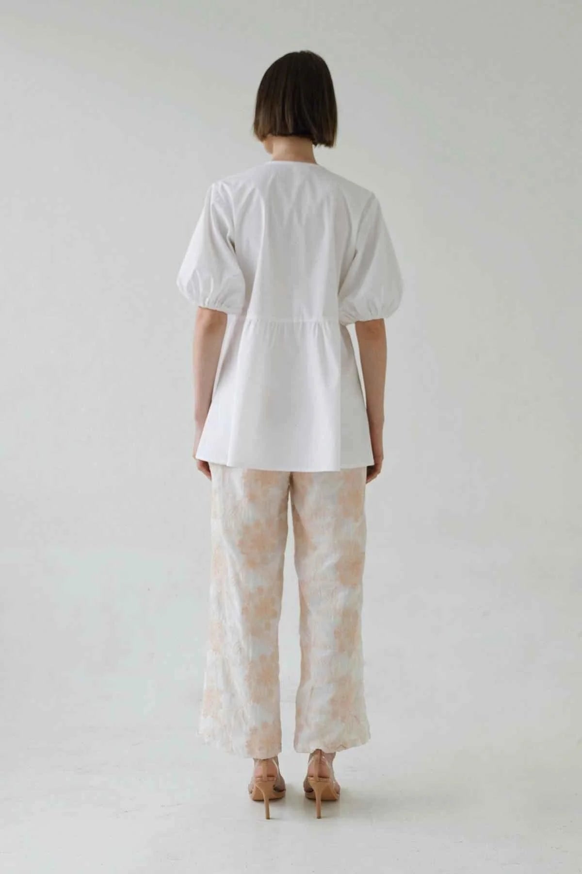 Isla Pants White/Apricot