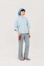 Jardin Shirt Green Blue Dobby