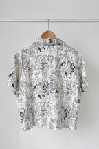 Kai Shirt Blue Black White Doodle