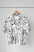 Kai Shirt Blue Black White Doodle