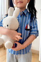 League Petite Shirt Blue White