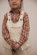 League Petite Shirt Brown White