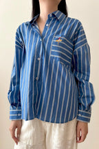 League Shirt Blue White