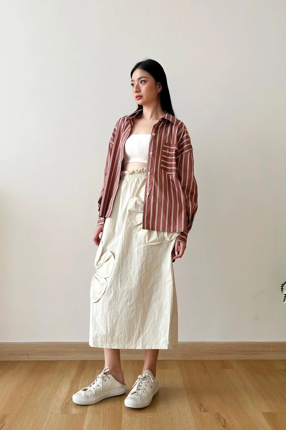 League Shirt Brown White