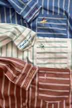 League Shirt Brown White