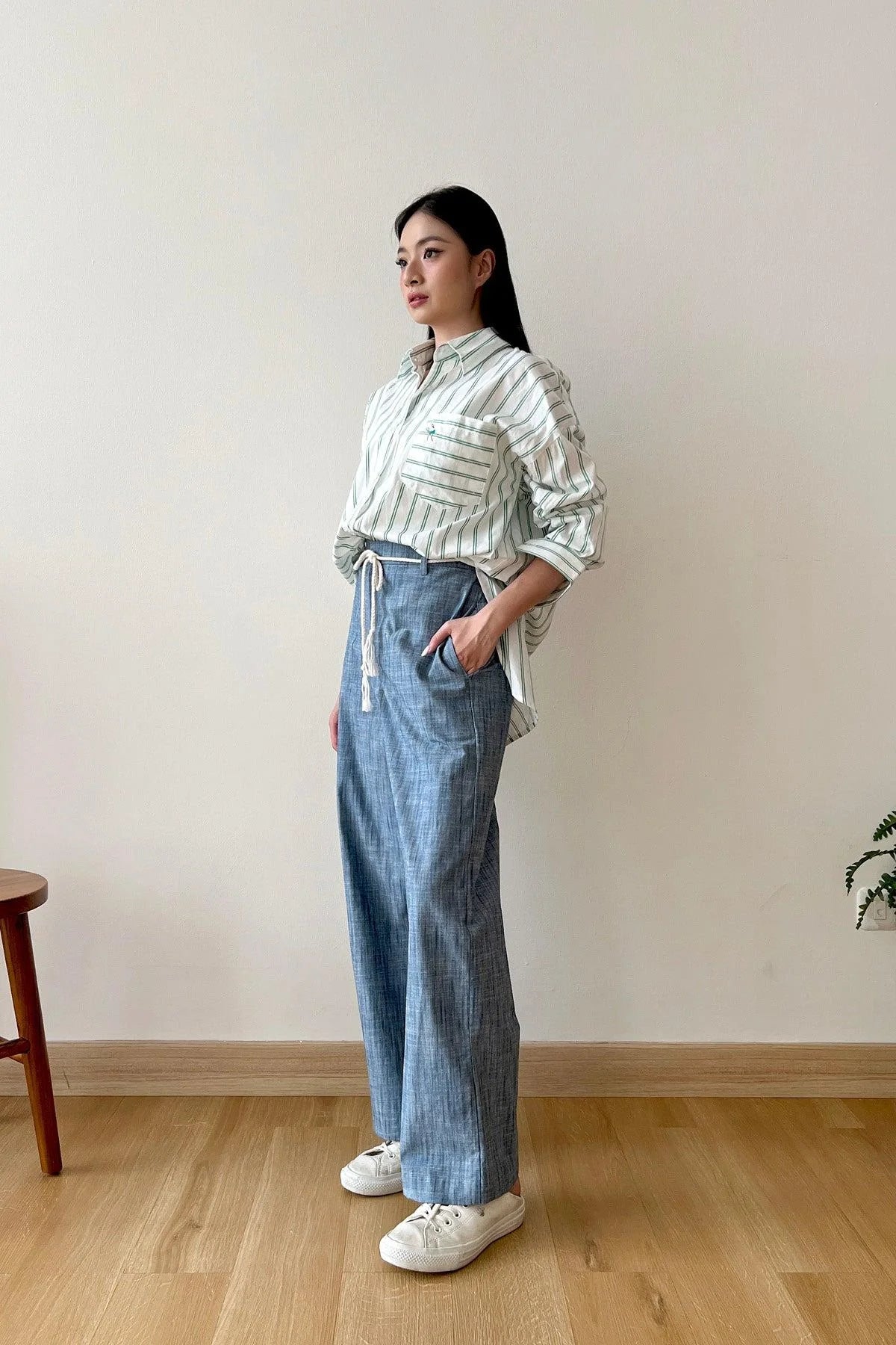 League Shirt White Green