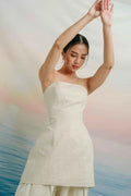 Leia Linen Tube Top Beige