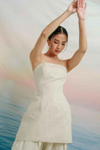Leia Linen Tube Top Beige