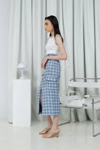Leica Skirt Tweed Blue