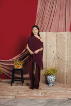 Lumine Sheer Overlay Red Wine