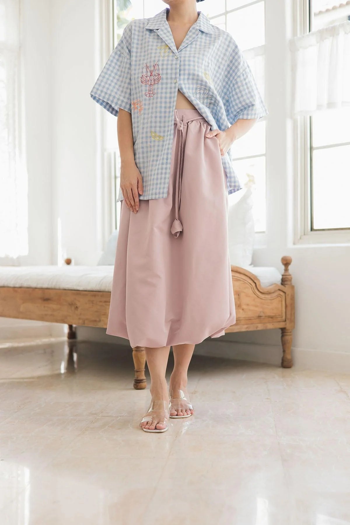 Mana Balloon Skirt Pink Mauve