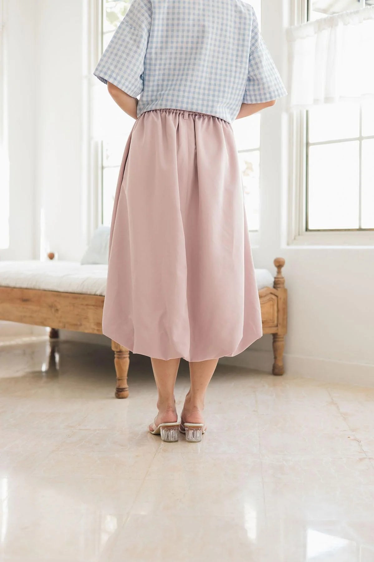 Mana Balloon Skirt Pink Mauve