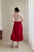 Mana Balloon Skirt Red