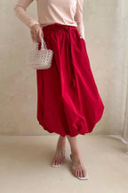 Mana Balloon Skirt Red