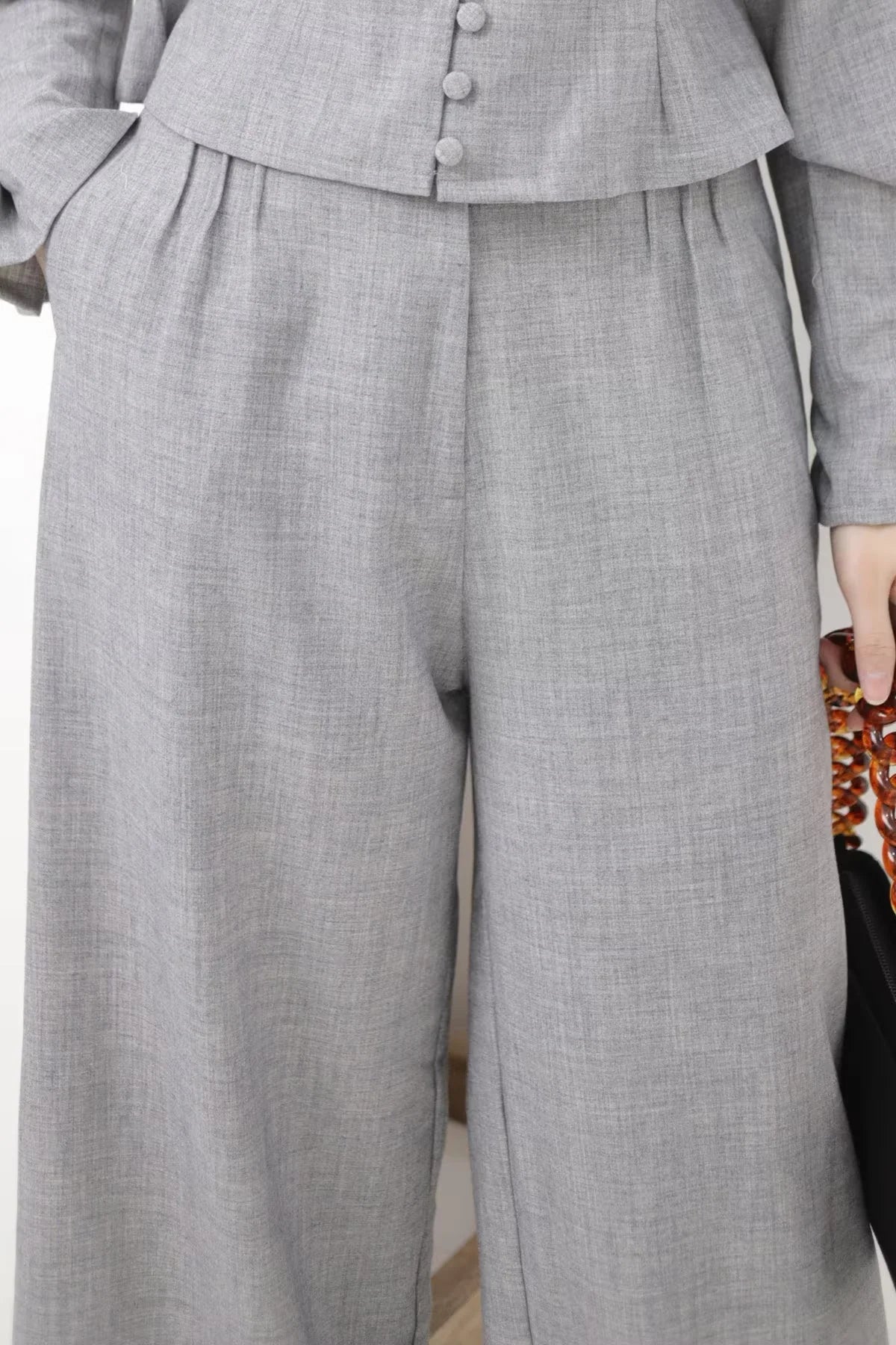 Marsha Palazzo Pants Misty Grey