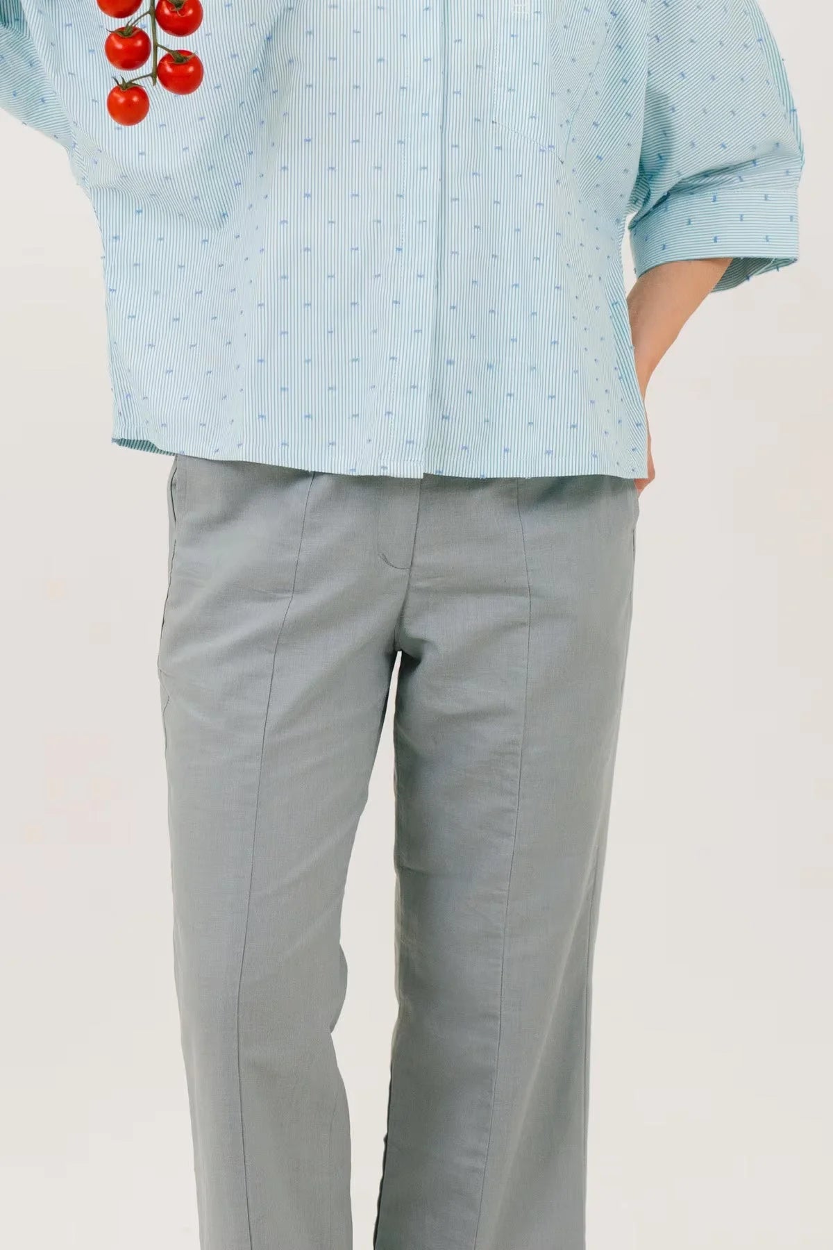 Marzipan Linen Pants Frosty Sage