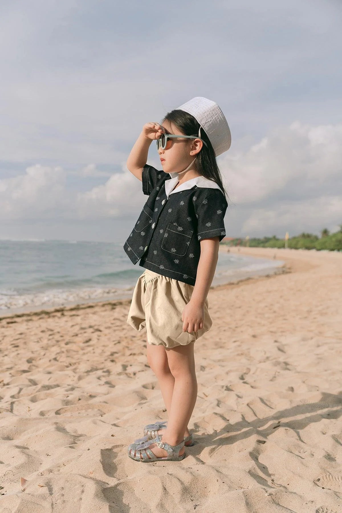 Molly Petite Bubble Shorts Creme