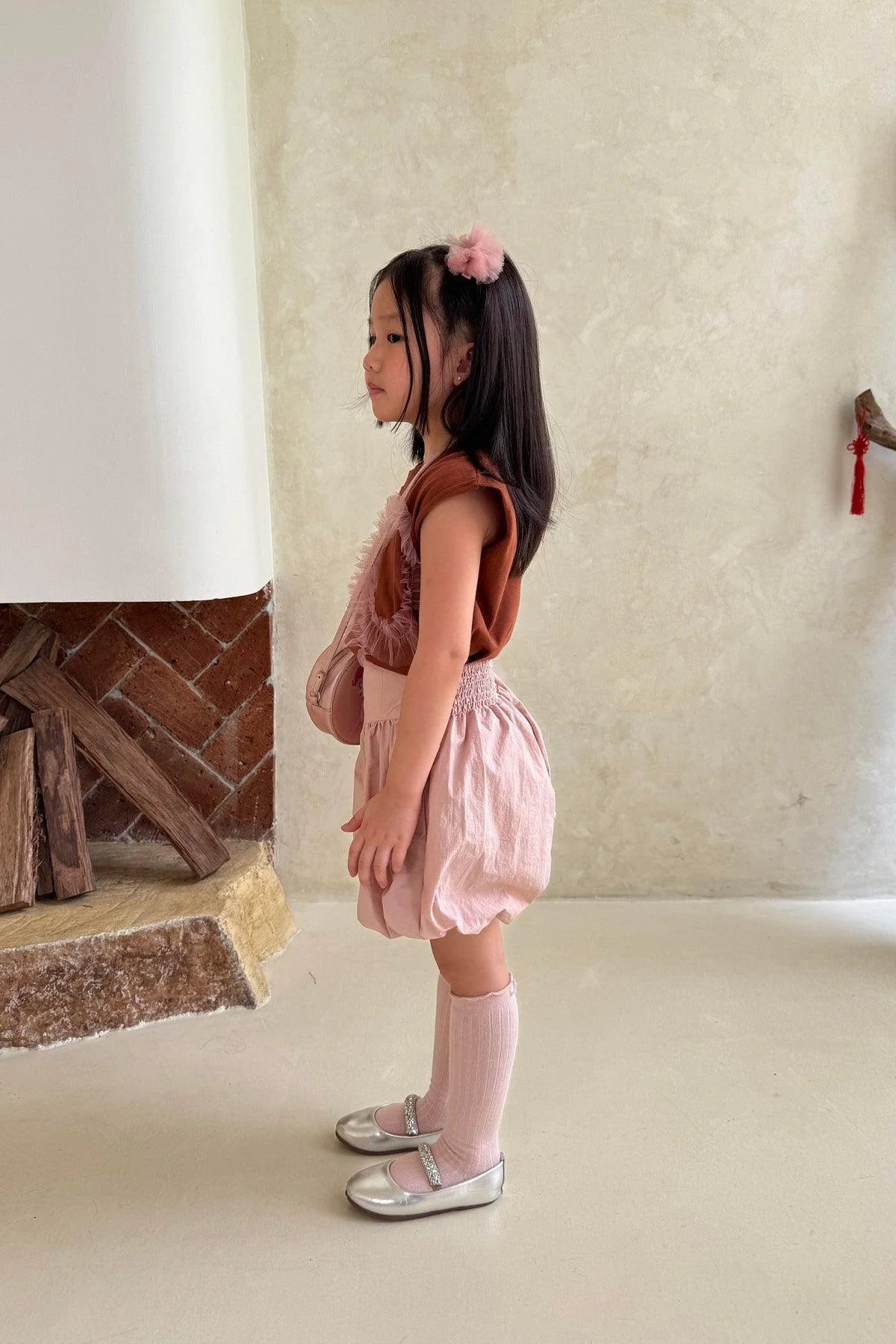 Molly Petite Bubble Shorts Dusty Pink