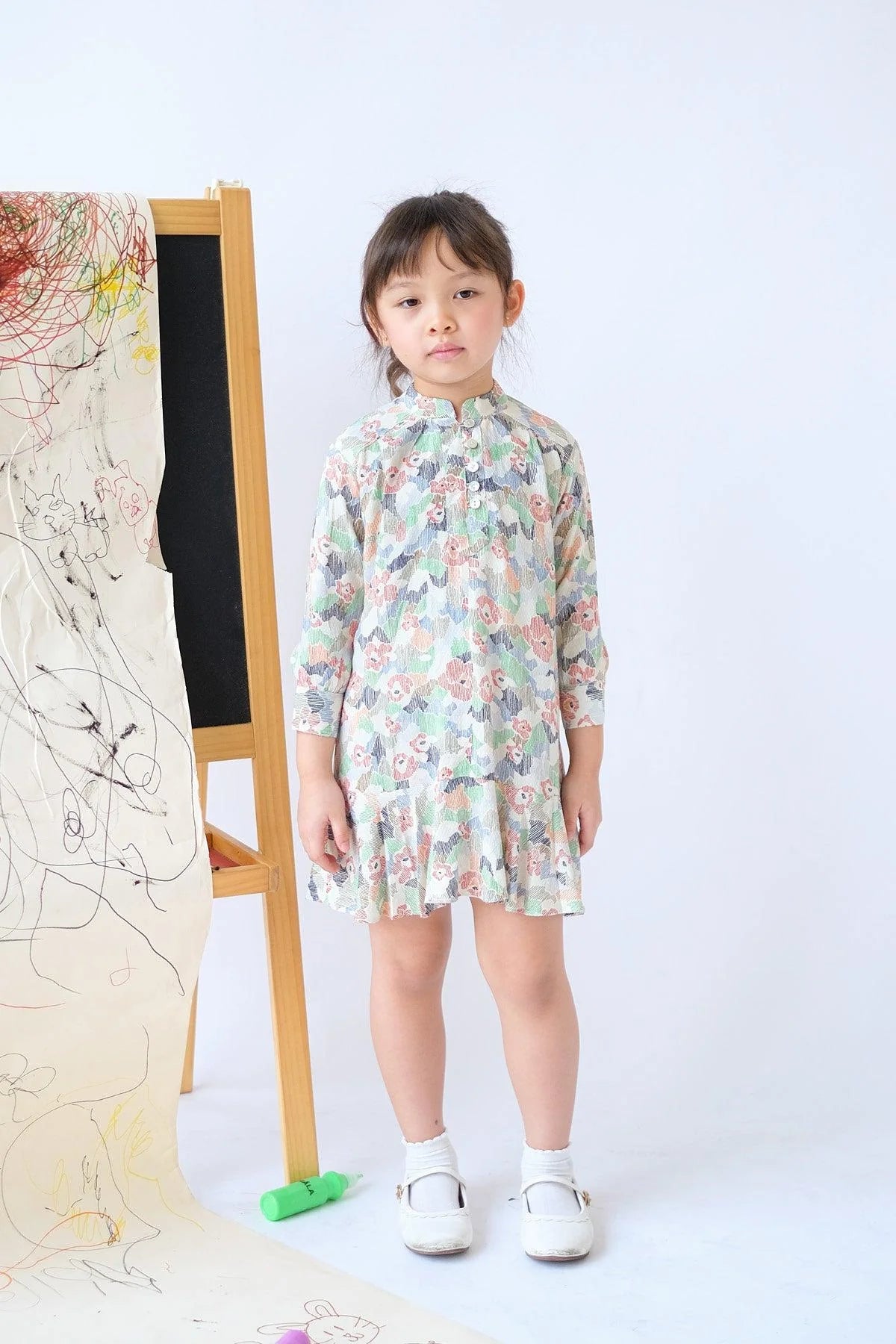 Nora Petite Dress Multicolor Abstract