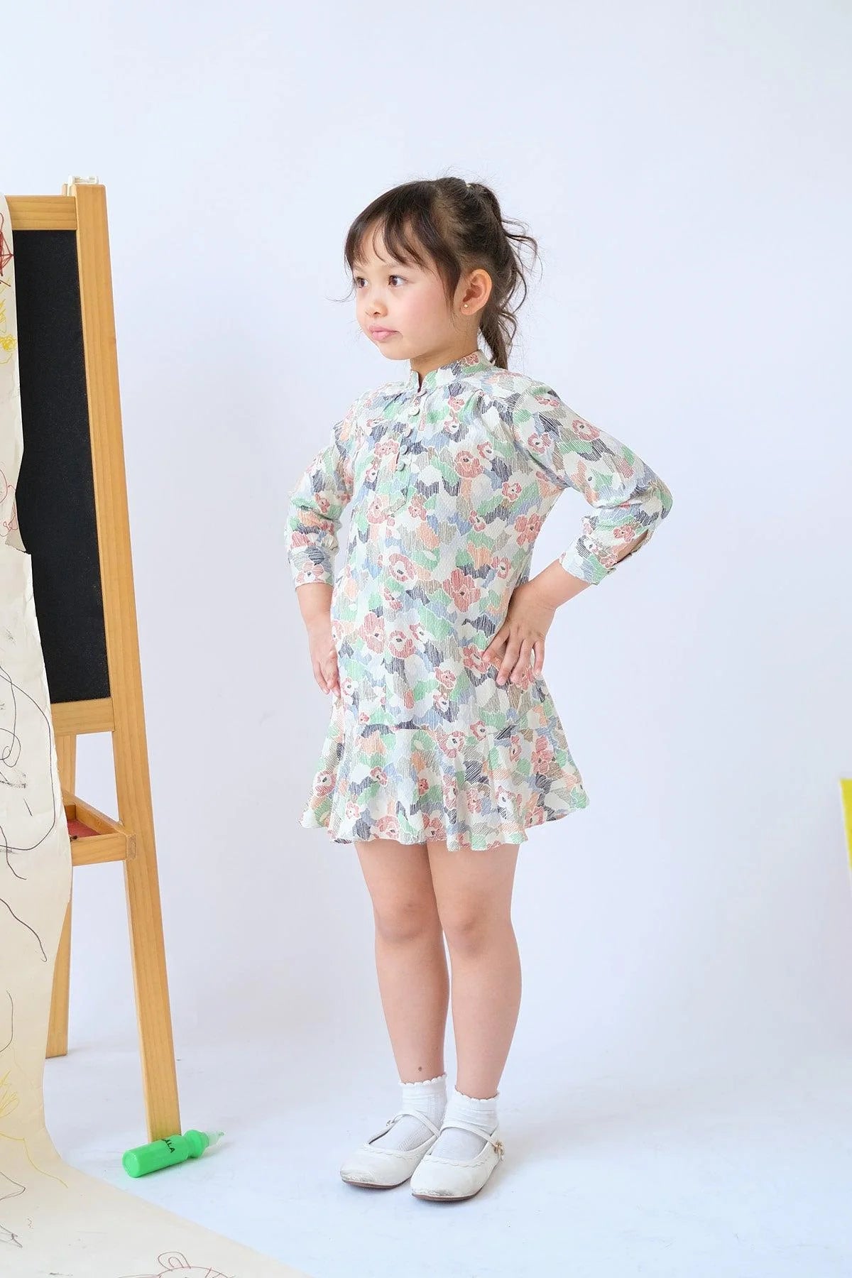 Nora Petite Dress Multicolor Abstract