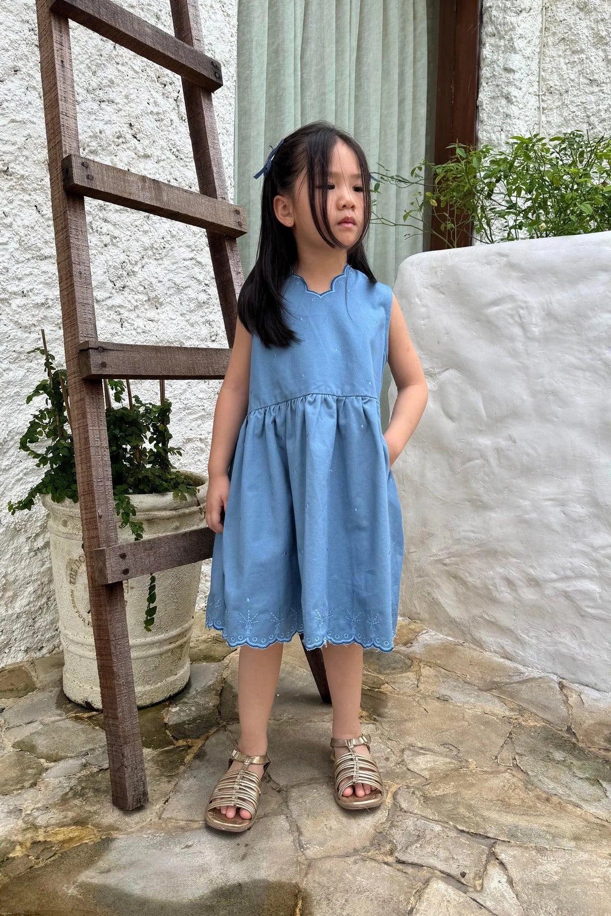 Pica Petite Dress Blue Ocean