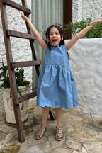 Pica Petite Dress Blue Ocean
