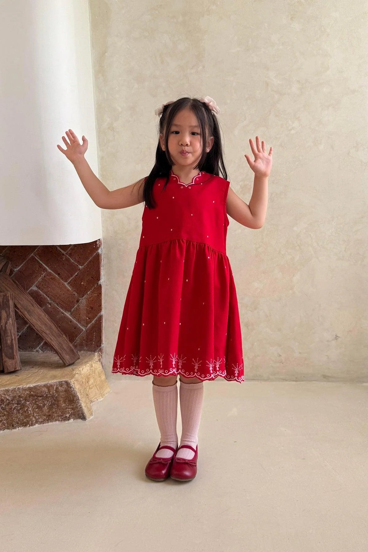 Pica Petite Dress Red Pink