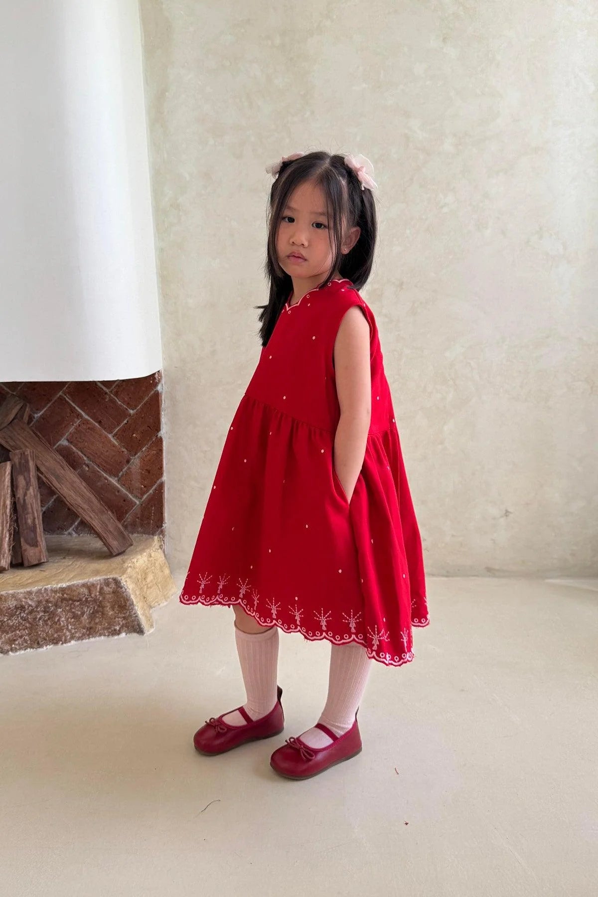 Pica Petite Dress Red Pink
