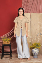 Pony Embro Vest Khaki Pearl