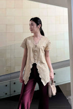 Pony Embro Vest Khaki Pearl