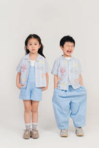 Ponza Petite Shirt Striped Blue