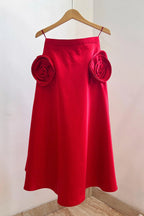 Rose Skirt Red