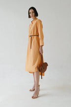 Serena Dress Mango/Brown
