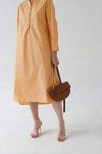 Serena Dress Mango/Brown