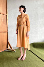 Serena Dress Mango/Brown