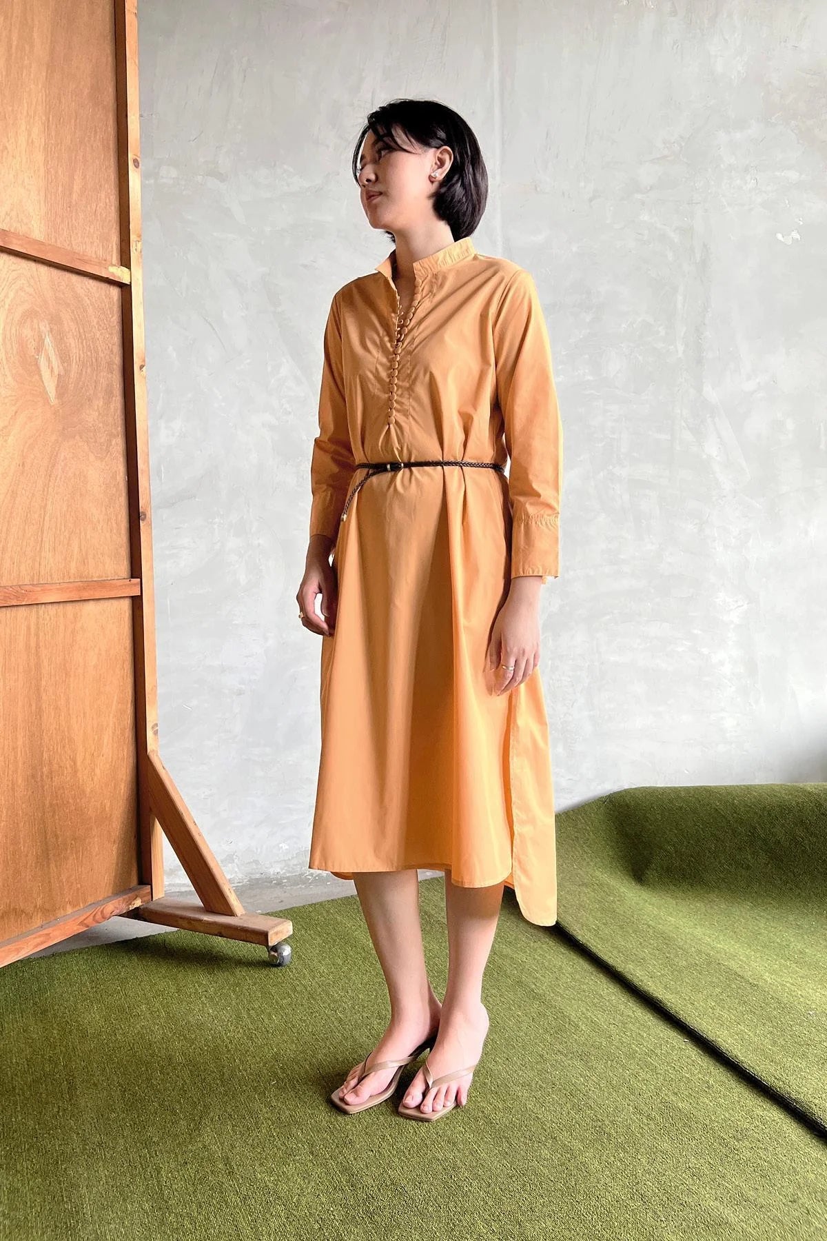 Serena Dress Mango/Brown