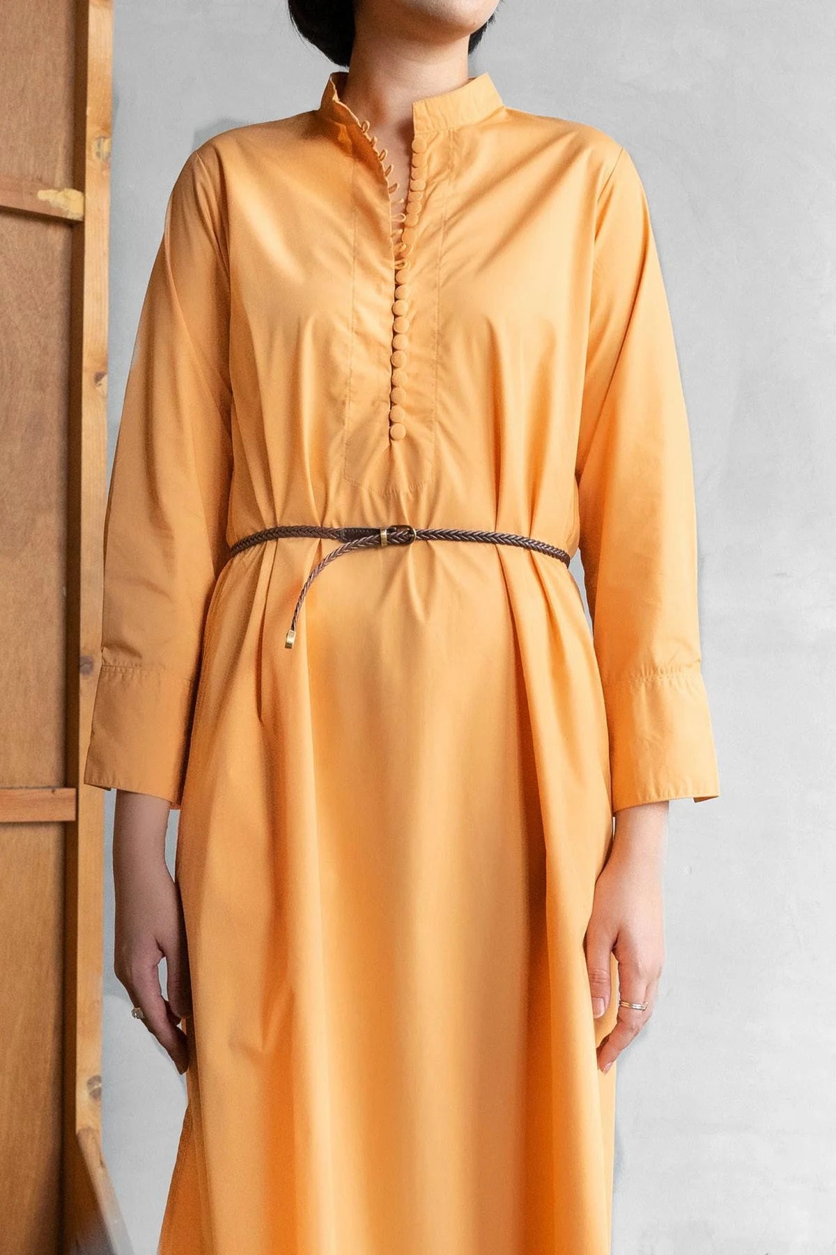 Serena Dress Mango/Brown