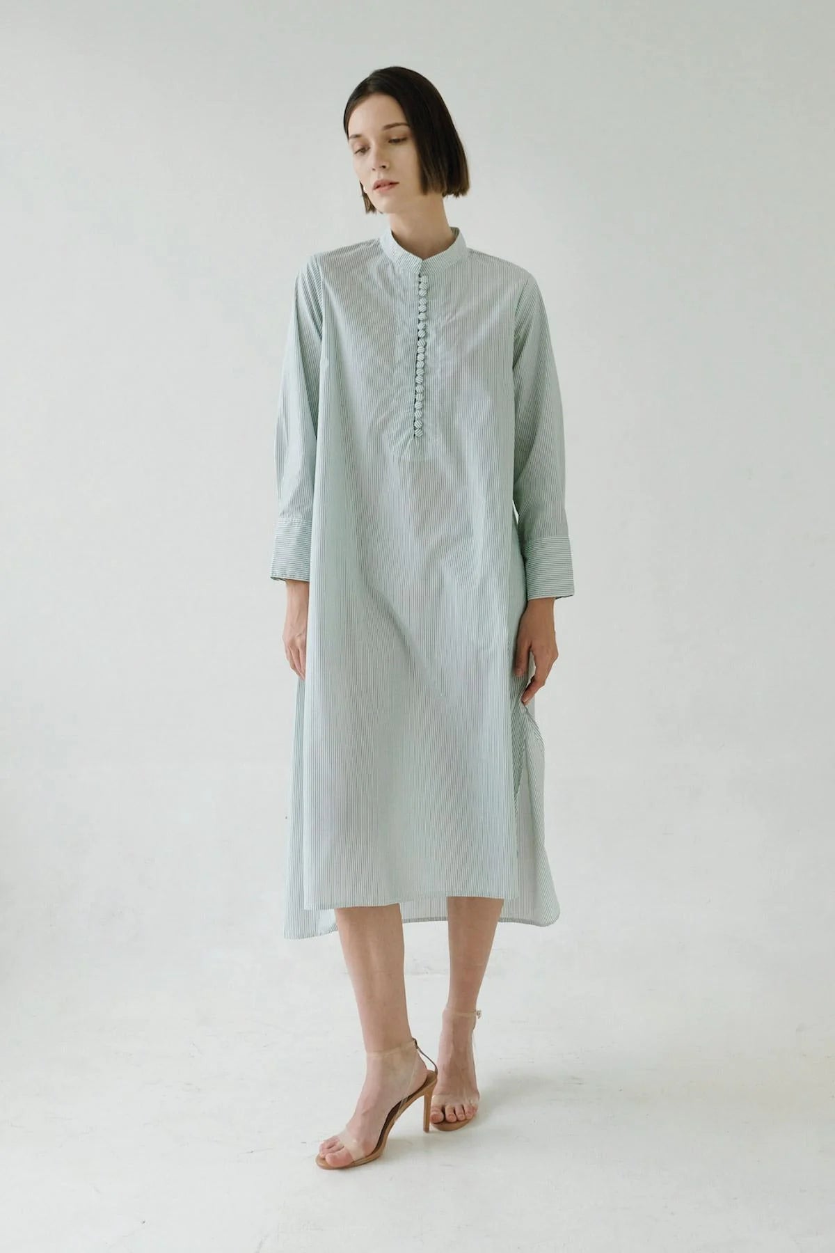 Serena Dress Stripes Green
