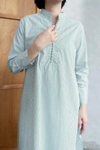 Serena Dress Stripes Green