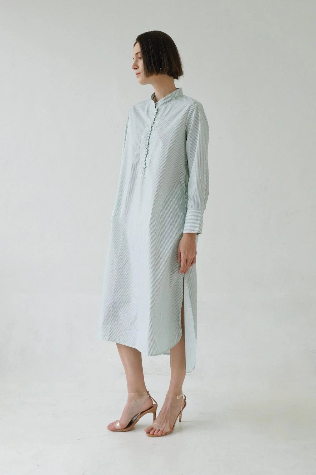Serena Dress Stripes Green
