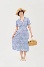 Shelly Dress Blue Porcelain