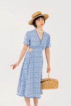 Shelly Dress Blue Porcelain