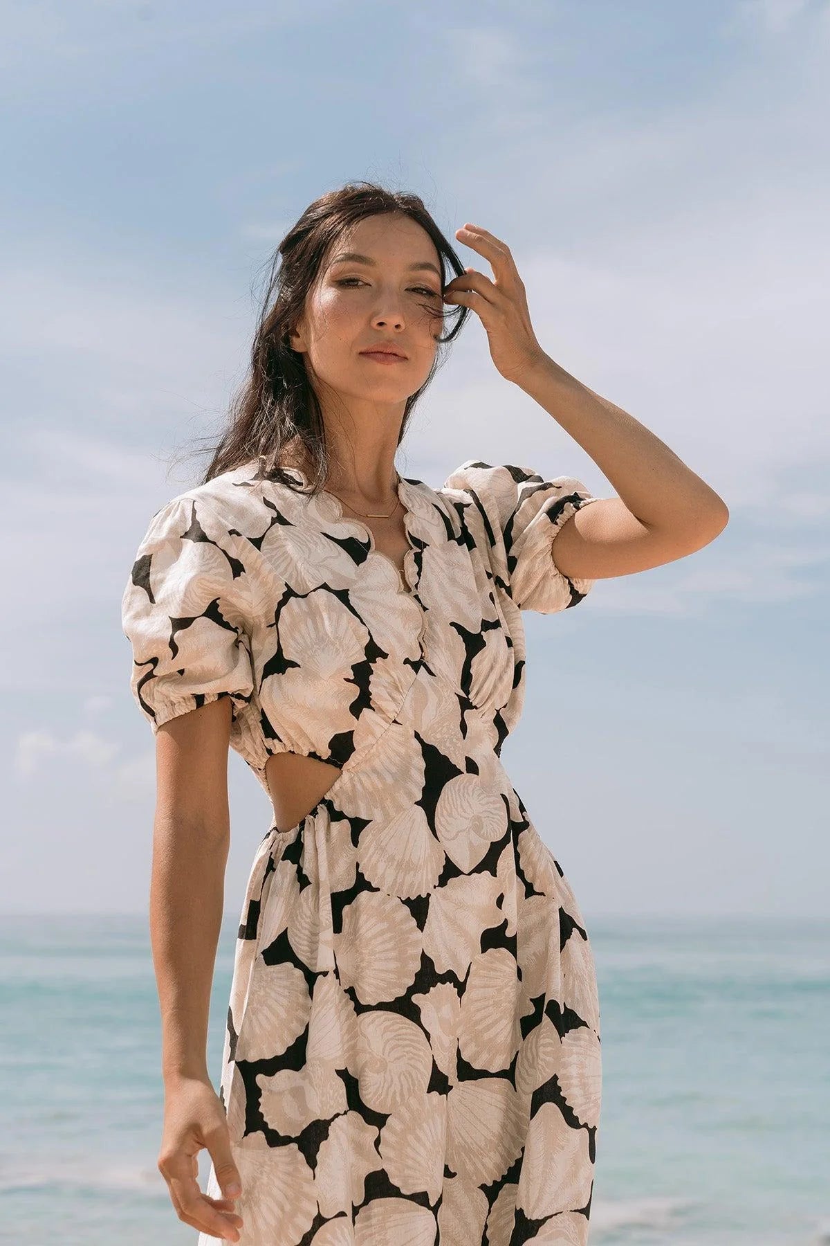 Shelly Dress Brown Shell