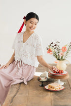 Shelly Top Eyelet White